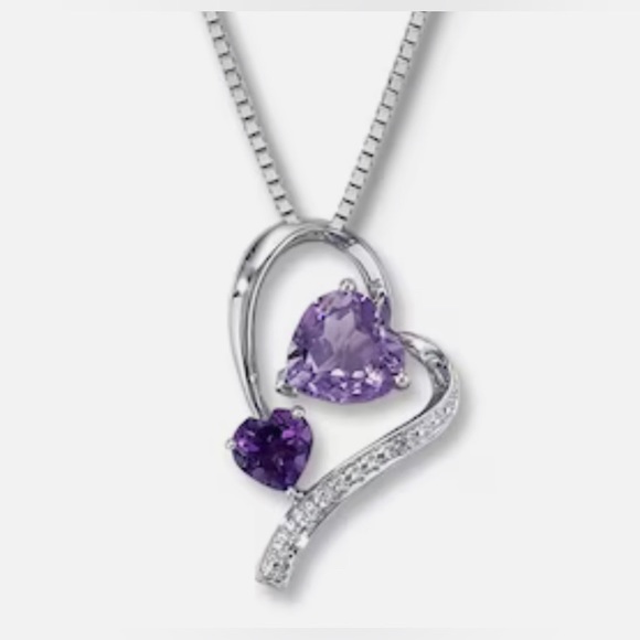 Sterling Silver Heart Necklace - Picture 1 of 7